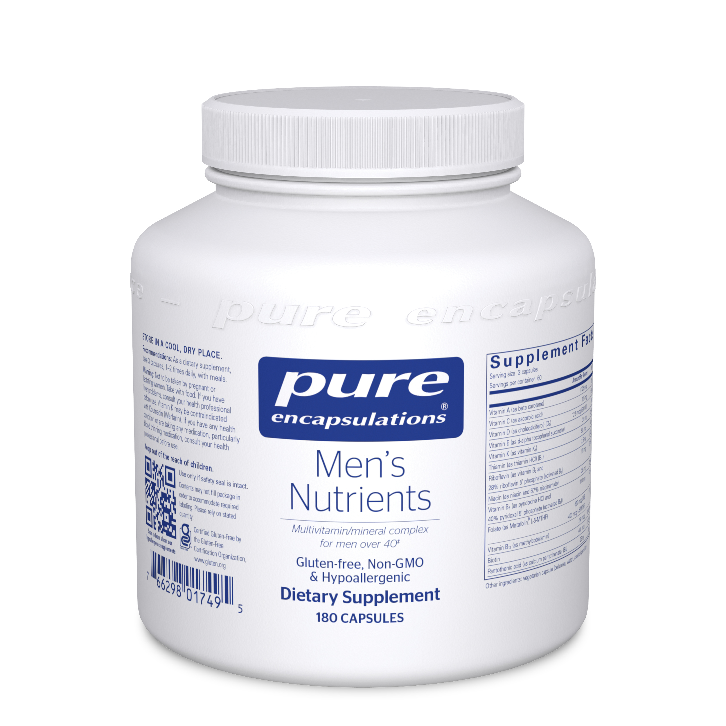 Men's Nutrients Bottle, 180 Capsules