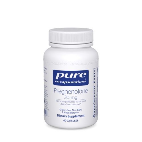 Pregnenolone 30 mg. Bottle, 60 Capsules