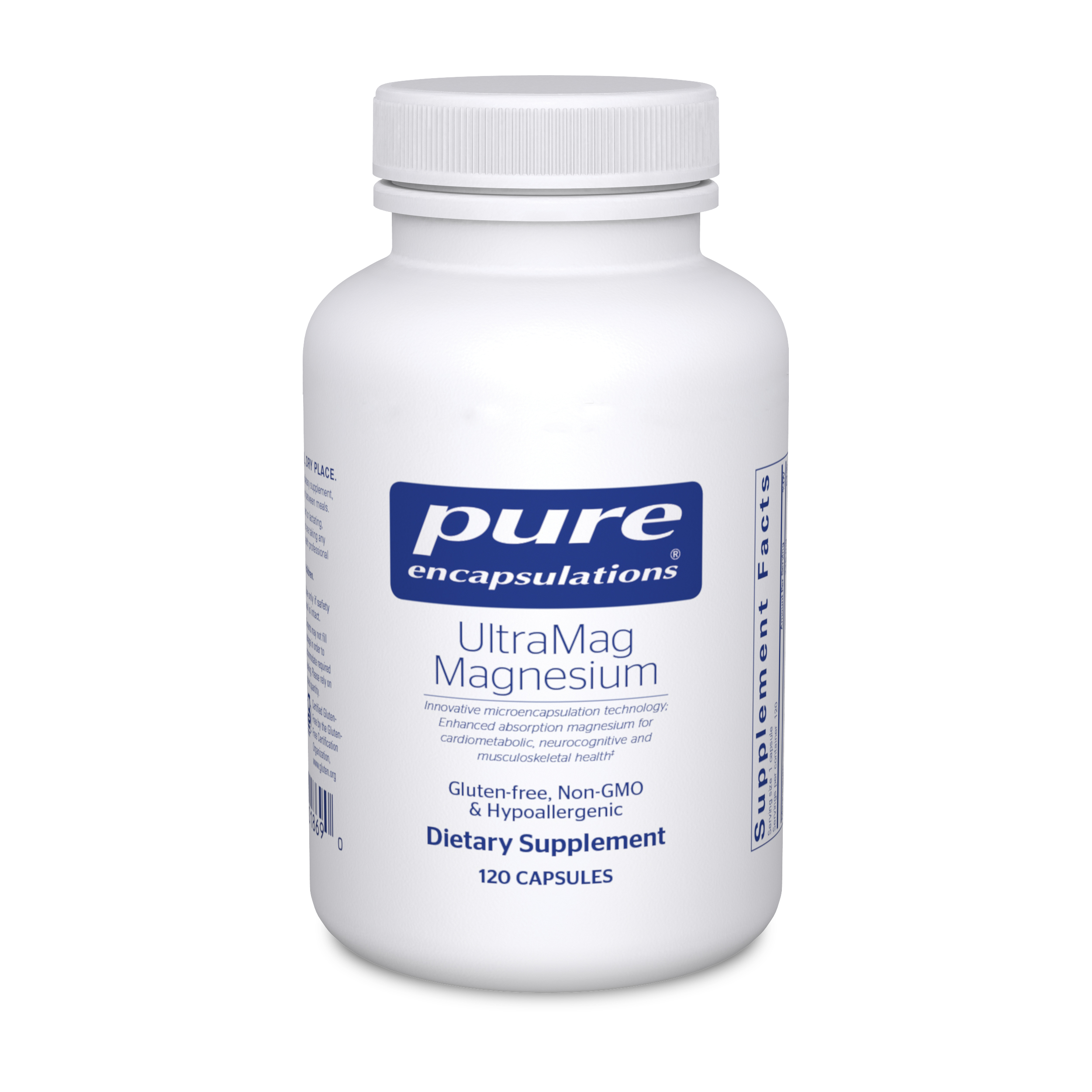 Pure Encapsulations UltraMag Magnesium Bottle, 120 Capsules